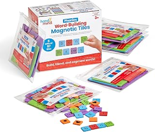 hand2mind Phonics Word-Building Magnetic Letter Tiles, Set of 6, Ages 3+
