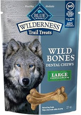 Blue Buffalo Wilderness Large Dog Dental Chews, Grain-Free, 27 oz