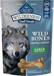 Blue Buffalo Wilderness Large Dog Dental Chews, Grain-Free, 27 oz