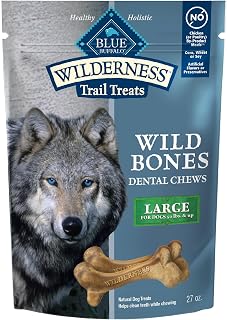 Blue Buffalo Wilderness Large Dog Dental Chews, Grain-Free, 27 oz