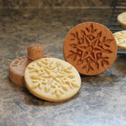 Fun Food Tools Wooden Cookie Stamp, 2.5 Inch Diameter, Snowflake CS-017