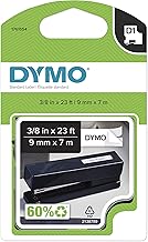 DYMO D1 Labels For LabelManager Label Makers, Black Print on White Tape, 3/8-Inch x 23-Foot Roll, Self-Adhesive