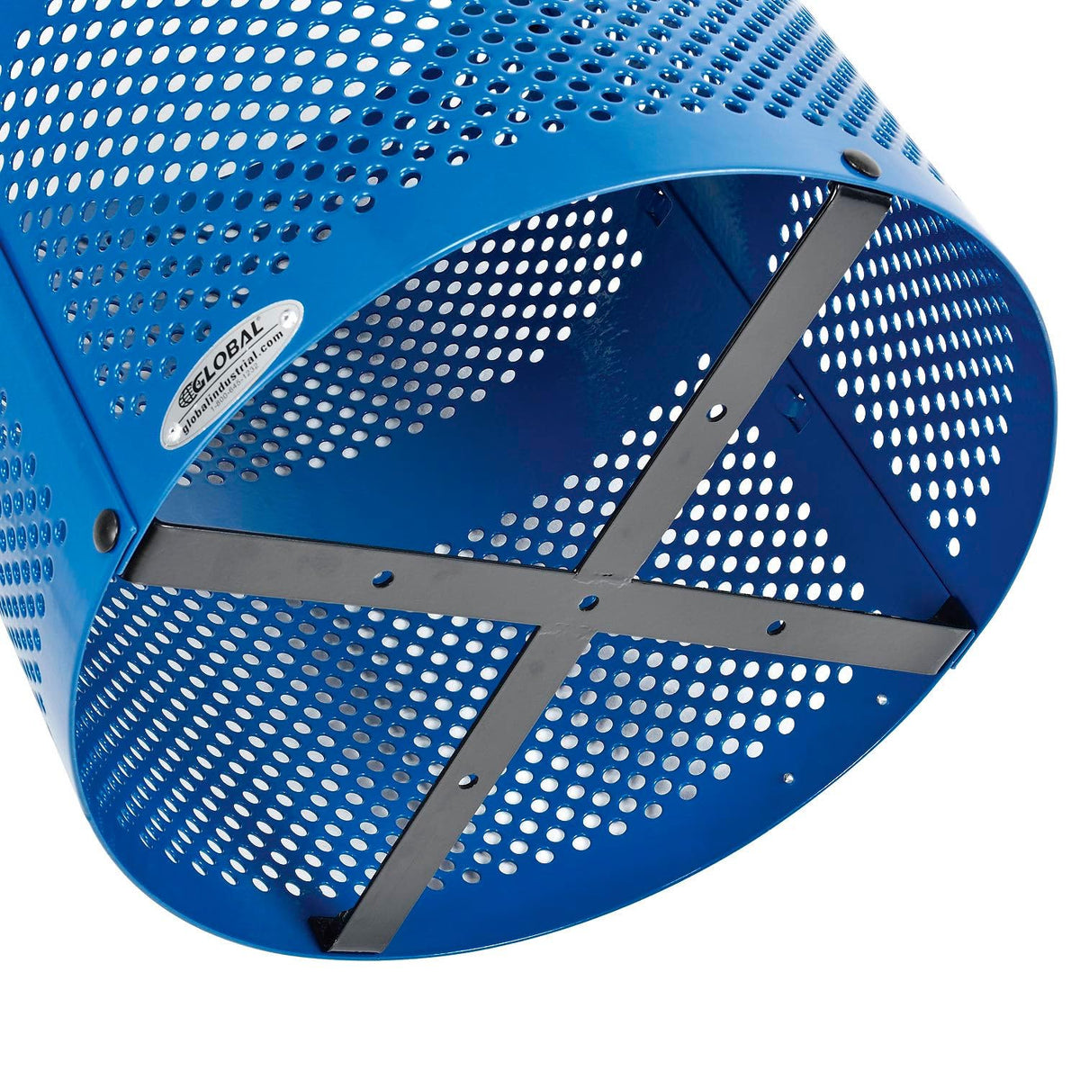 Global Industrial Blue / Industrial / 36.0 gallons Outdoor Trash Cans