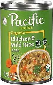 Pacific Foods Organic Chicken and Wild Rice Soup, 16.3 oz Can