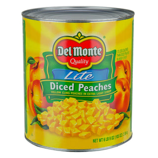 Peaches Lite Diced Yellow 6 Case 105 Ounce by Del Monte – Pack of 6