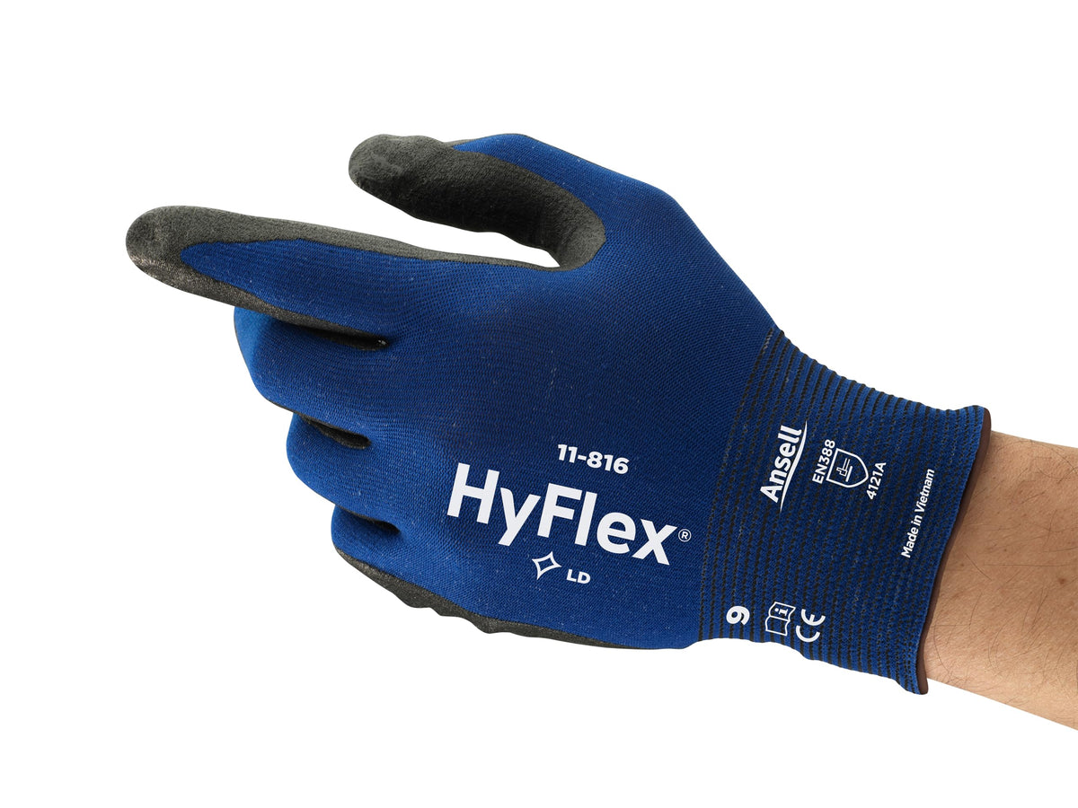 Ansell Size 6 / Blue & Black / 11816 Non-Sterile Gloves
