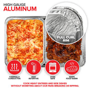 Stock Your Home Pans + Lids / Silver / 1 Chafing Dishes