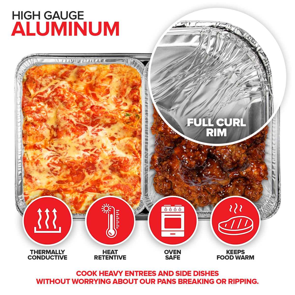 Stock Your Home Pans + Lids / Silver / 1 Chafing Dishes