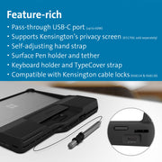 Blackbelt Rugged Case with Integrated Smart Card Reader (CAC) for Surface Pro 8 () by Kensington – Polycarbonate, Black, Model K97620WW