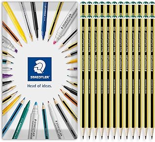 STAEDTLER 121 Noris School Pencil - Break Resistant Leads - Class Pack of 24 Pencils in Envelope Gift Packaging - Grade 2H