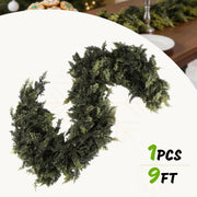Stylisht Cedar Christmas Garland, 9FT, Green