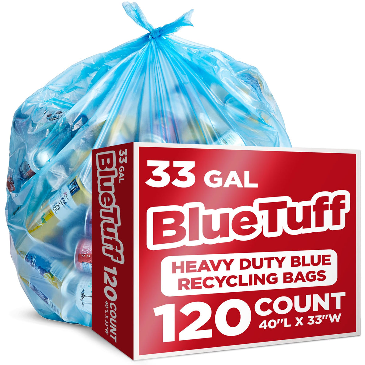 Stock Your Home 120 / 1 Count (Pack of 120) / Blue Trash Bags