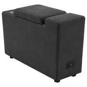 Coaster Collins Upholstered Modular Storage Console Dark Grey by Coaster Fine Furniture – 13.00"w x 38.75"d x 24.50"h, Dark Grey, Model 609530CON