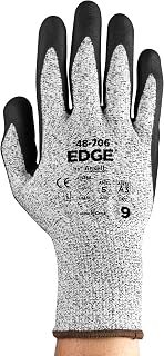 Ansell EDGE 48-706 Vend Pack Mechanical Protection Gloves - Size 11, Grey & Black (Case of 144)