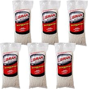 Libman Commercial 975 24 Cut-End Wet Mop Head, Recycled Cotton Blend, 20 oz., White (Pack of 6)