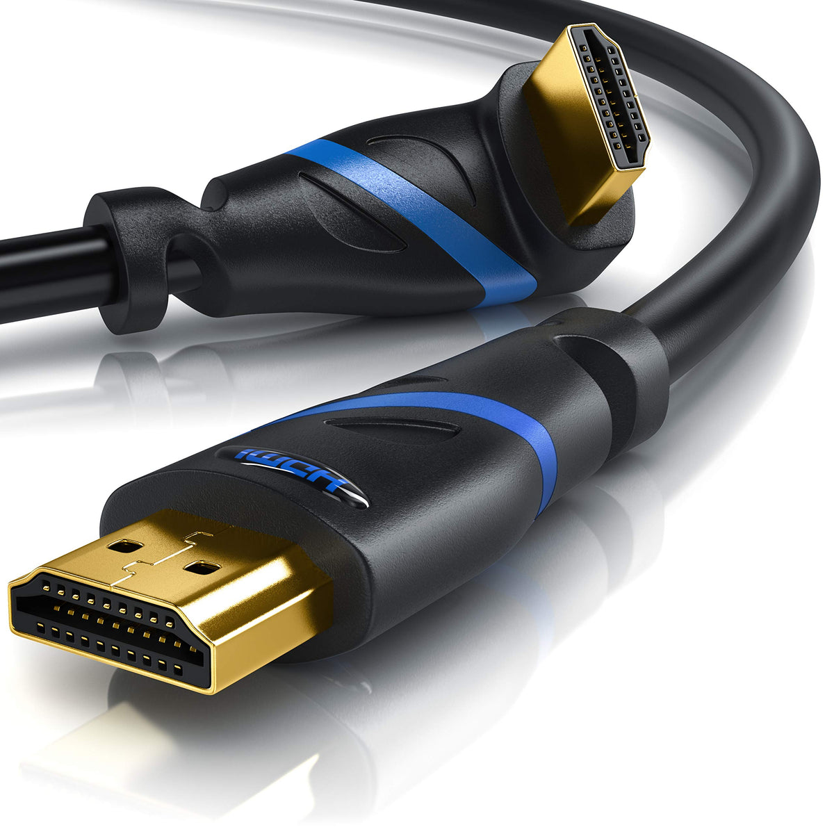 CSL - 8K HDMI Cable Angled 90° - 270° (3.0 m 270° Angled Plug) by CSL-Computer – 3,0m 270° Winkelstecker, Plastic Copper Aluminium Metal PVC, black, Model 648531864