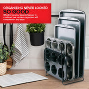 Stock Your Home Black / 11 inches (H) x 9.25 inches (W) x 7.2 inches (D) / Minimalist Pot Lid Holders