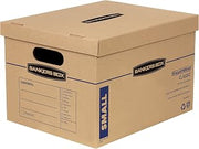 Bankers Box 10-Pack Small Classic Moving Boxes with Reinforced Handles | Pack books, files, and dense items with sturdy small boxes built for easy carrying and organized moves.