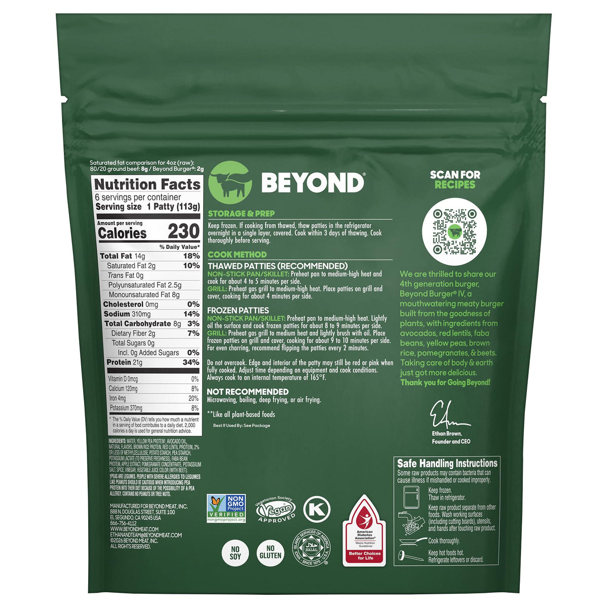 BEYOND MEAT Beyond Burger / 24 oz / 1 Burgers & Patties