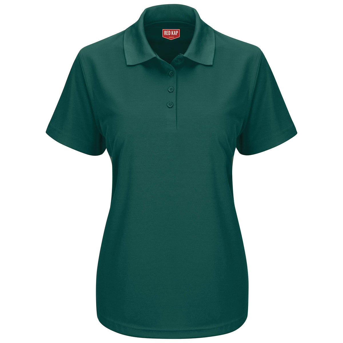 Red Kap Large / Hunter Green / Short Sleeve Performance Knit® Pocketless Core Polo Polos