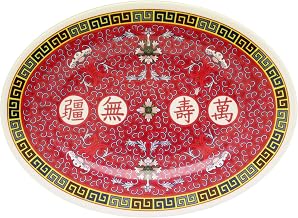 Thunder Group Longevity melamine dinnerware collection 14" x 10" platter, comes in dozen