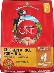 Purina ONE Chicken & Rice Formula Dry Dog Food, 40 lb Bag