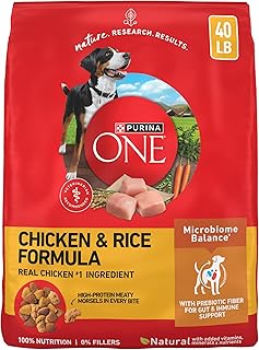 Purina ONE Chicken & Rice Formula Dry Dog Food, 40 lb Bag