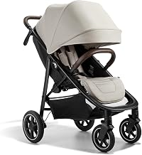 Baby Jogger City Mini Air Lightweight Stroller, Compact Baby Stroller with All-Terrain Wheel Suspension Adjustable Seat with Calf Support Compact Fold, Frosted Ivory