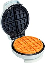 Proctor Silex Belgian Waffle Maker with Non-Stick Grids, Indicator Lights, Compact Design, White (26070)
