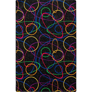 Fluorescent Looped 4' x 6' Area Rug by Joy Carpets – 4' x 6' (Rectangular), Nylon, Fluorescent, Model 450N