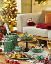 Metahom Christmas Dipping Bowls, Ceramic Set of 6, 3.5 Inch Green