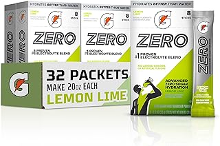 Gatorade Zero Sugar Powder, Lemon Lime, (32 Servings)