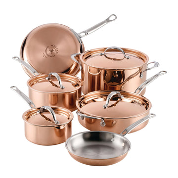 CopperBond® Aura™ 10-Piece Professional Copper Cookware Set by Hestan – 10 Piece, Copper, Model 31832