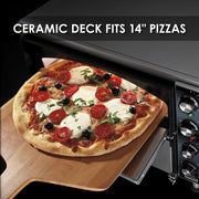Pizza Oven with Independent Double-Deck & 14" Pizza Deck by Waring – Double Deck - Dual Chamber, 137.2 cubic_inches, Ceramic, Silver, Model WPO350