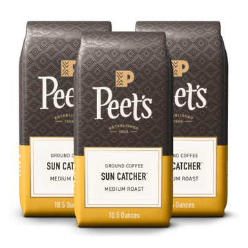 100% Arabica Light Roast Ground Coffee, Sun Catcher Blend 10.5 Ounce Bag (Pack of 3) by Peet's Coffee – 10.5 Ounce (Pack of 3), Pack of 3, Model RRA-250128-2-LF-8