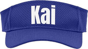 Kai Name Personalized First Names Epic Minimal Text Sport Sun Visor