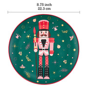 Bico Christmas Soldier Salad Plates, 8.75 Inch Ceramic, Set of 4
