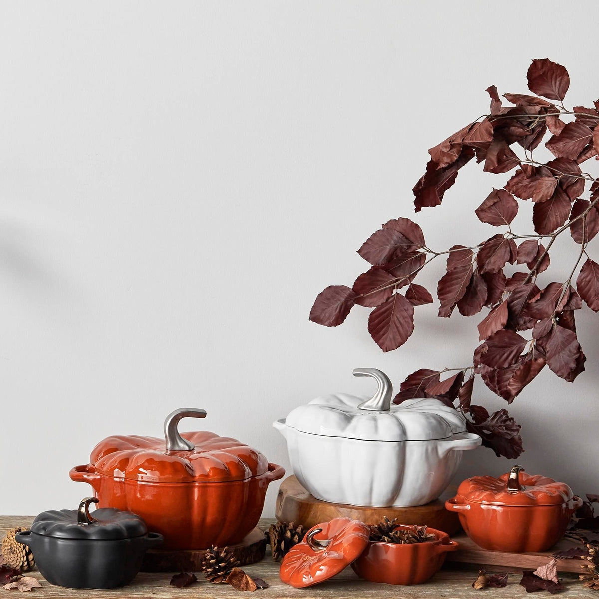 Ceramic 16-oz Petite Pumpkin Cocotte - Burnt Orange by STAUB – 0.5-qt, 0.473176 liters, Ceramic, Burnt Orange, Model 40511-555