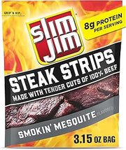 Slim Jim Smoked Steak Strips, Smokin' Mesquite Flavor, 3.15 oz., 1-ct