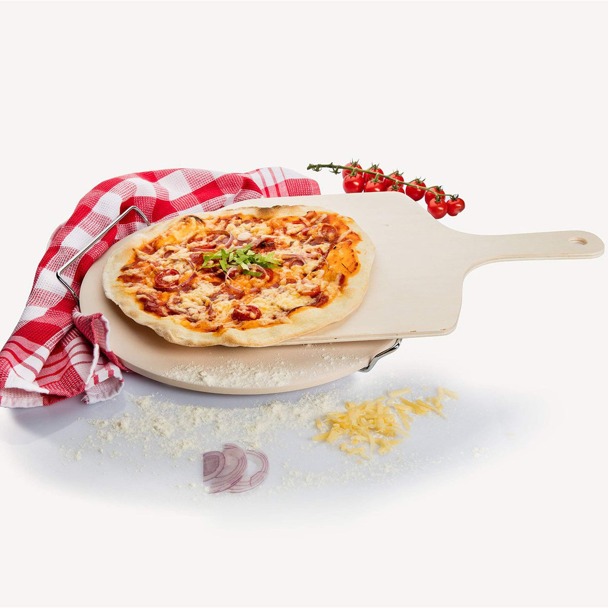 Pizza Stone Round by Westmark – 13", Ceramic, Cream, Model 32402260