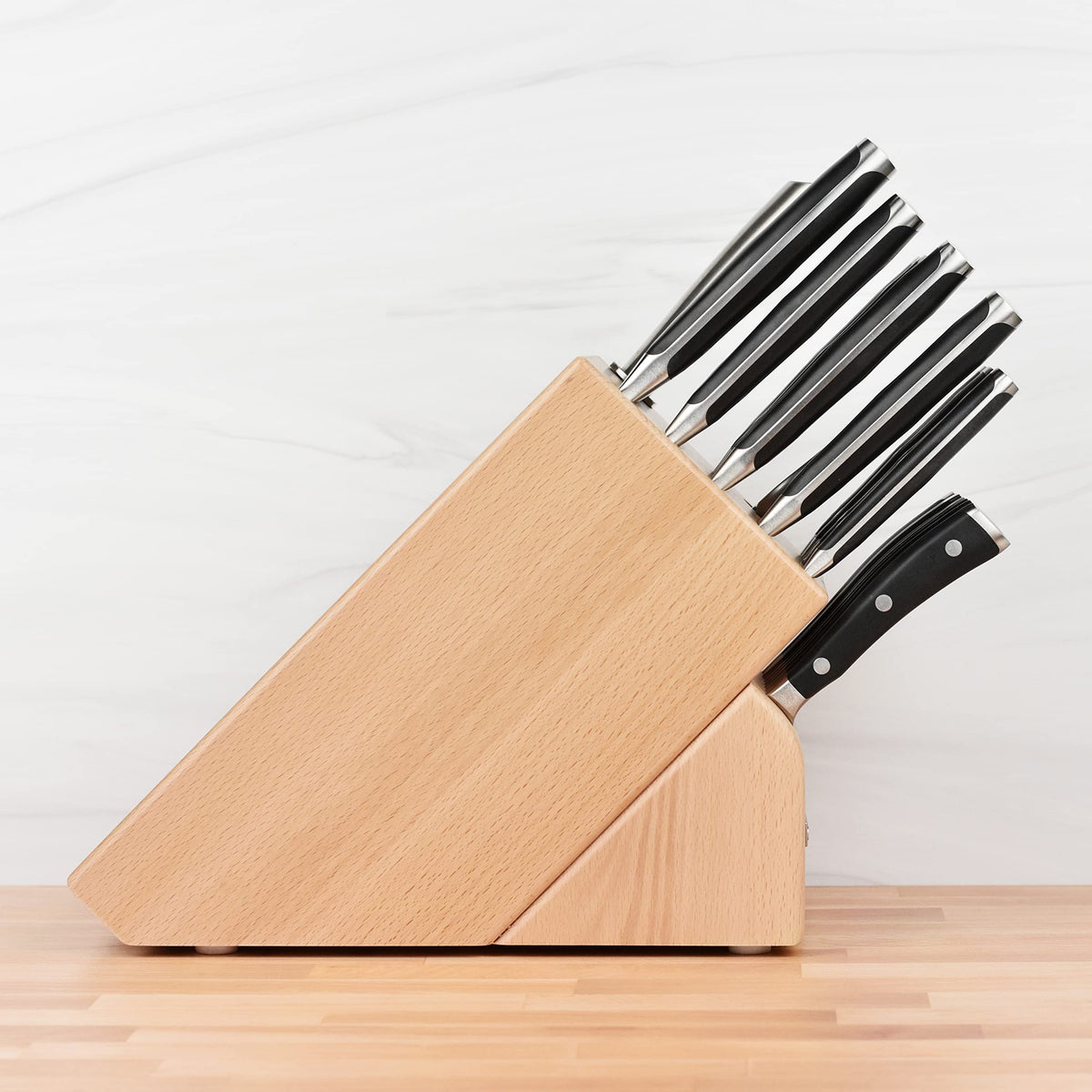 Wusthof 23 Piece Knife Block Set by Wüsthof – 23 Piece, Forged High Carbon Stainless Steel, Black Handles, Pack of 23, Model Classic Ikon