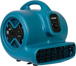 XPOWER X-600A Pro 1/3 HP 2400 CFM Centrifugal Air Mover, Carpet Dryer, Floor Fan, Blower, Daisy Chain, for Water Damage Restoration, Janitorial, Plumbing, Home Use
