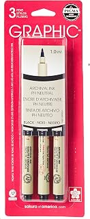 Sakura Pigma Graphic Pen 1mm Blk 3pc