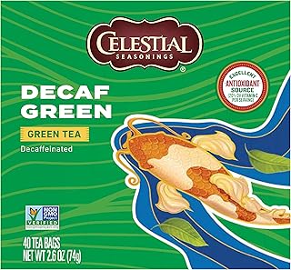 Celestial Seasonings Green Tea, Decaffeinated, 40 Count (Pack of 6) - Packaging May Vary
