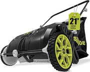 Sun Joe SDJ601LS | 21-in Manual Leaf Sweeper | 22-Gal Collection Bag (Renewed)