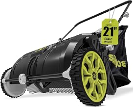 Sun Joe SDJ601LS | 21-in Manual Leaf Sweeper | 22-Gal Collection Bag (Renewed)