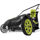 21-in Manual Leaf Sweeper | 22-Gal Collection Bag (Renewed) by Sun Joe – Black, Model SDJ601LS