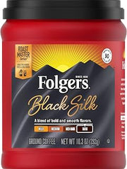 Folgers Black Silk Dark Roast Ground Coffee, 10.3 Ounces