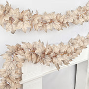 Turnmeon Maple Leaf Garland, 6 Ft 2 Pack Grey White, Fall Decor