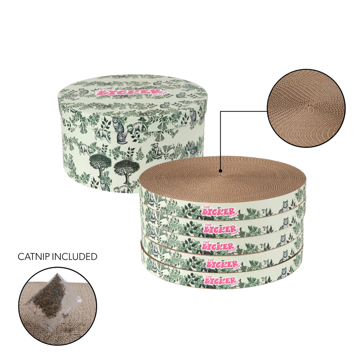 THE LICKER STORE Green / 12" / Modern;Mid-Century;Classic;Transitional;Traditional;Cottage;Casual Scratching Pads
